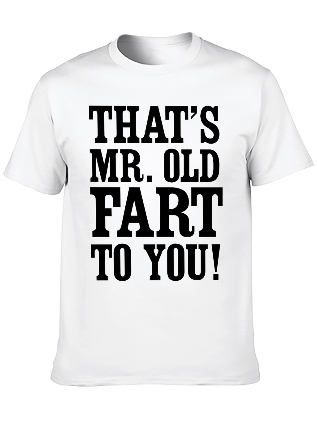 Funny Mr. Old Fart Black Graphic T-Shirt