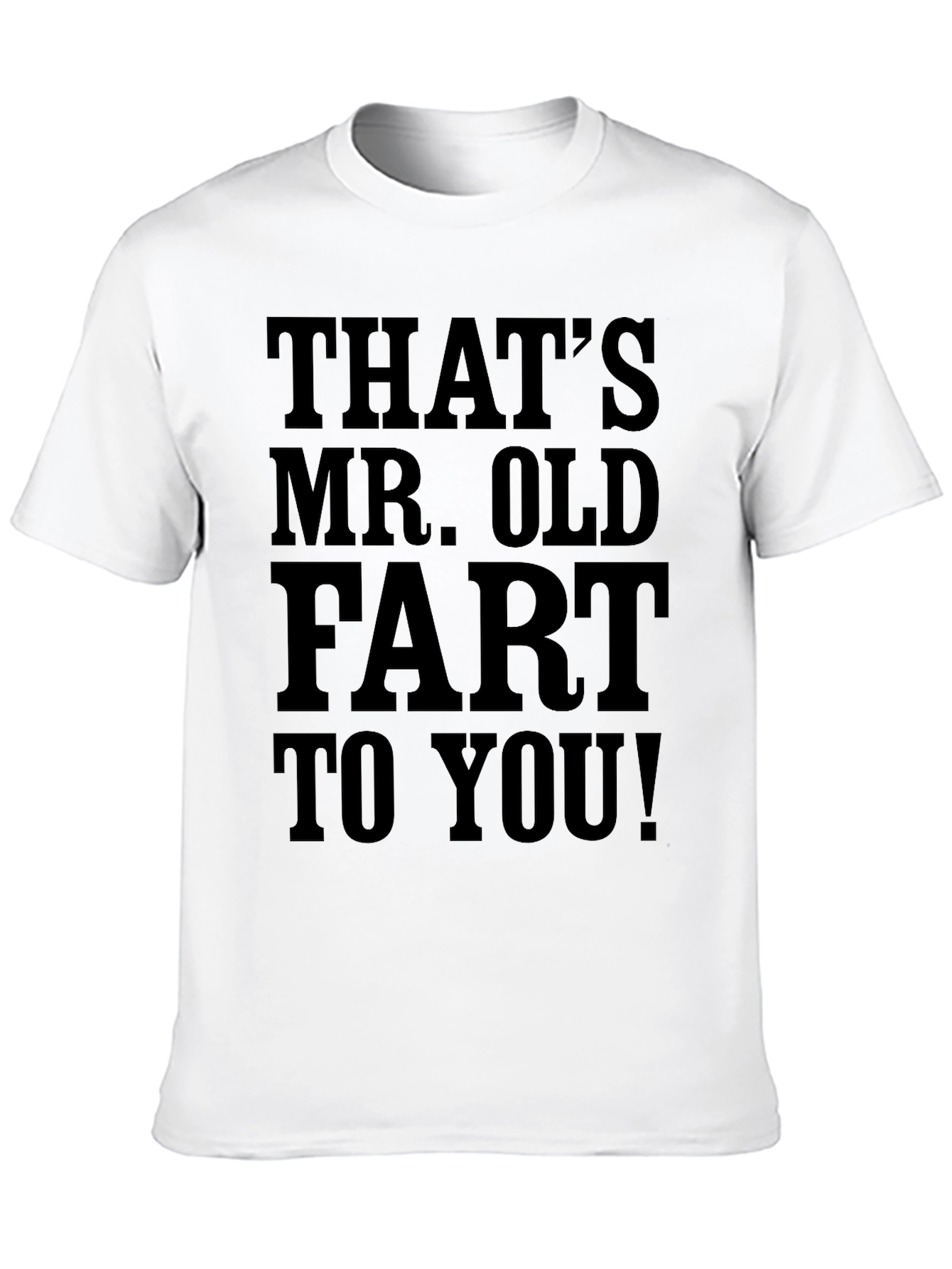 Funny Mr. Old Fart Black Graphic T-Shirt