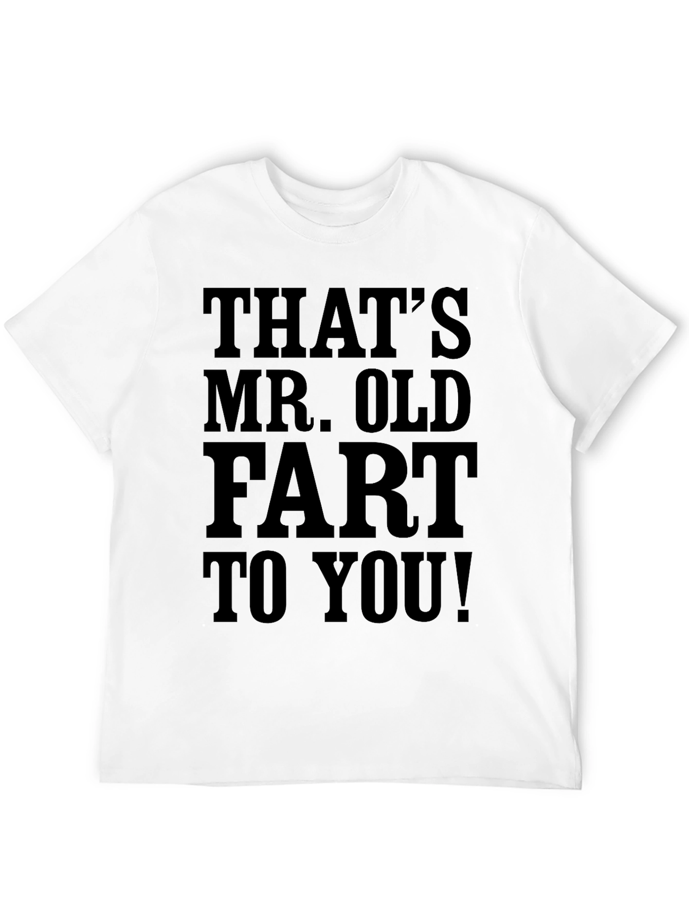 Funny Mr. Old Fart Black Graphic T-Shirt