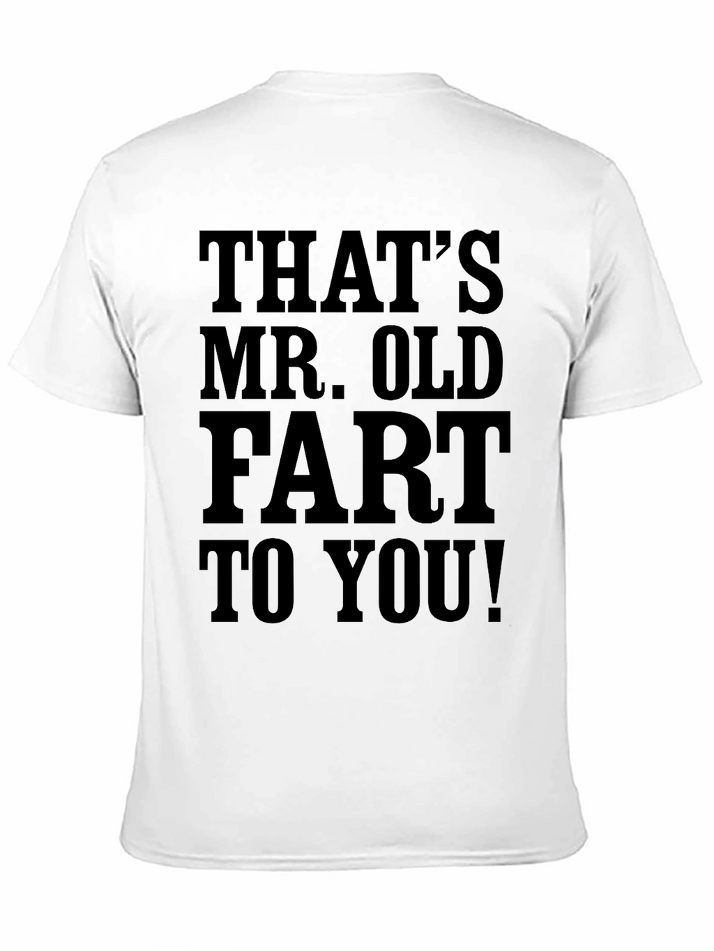 Funny Mr. Old Fart Black Graphic T-Shirt