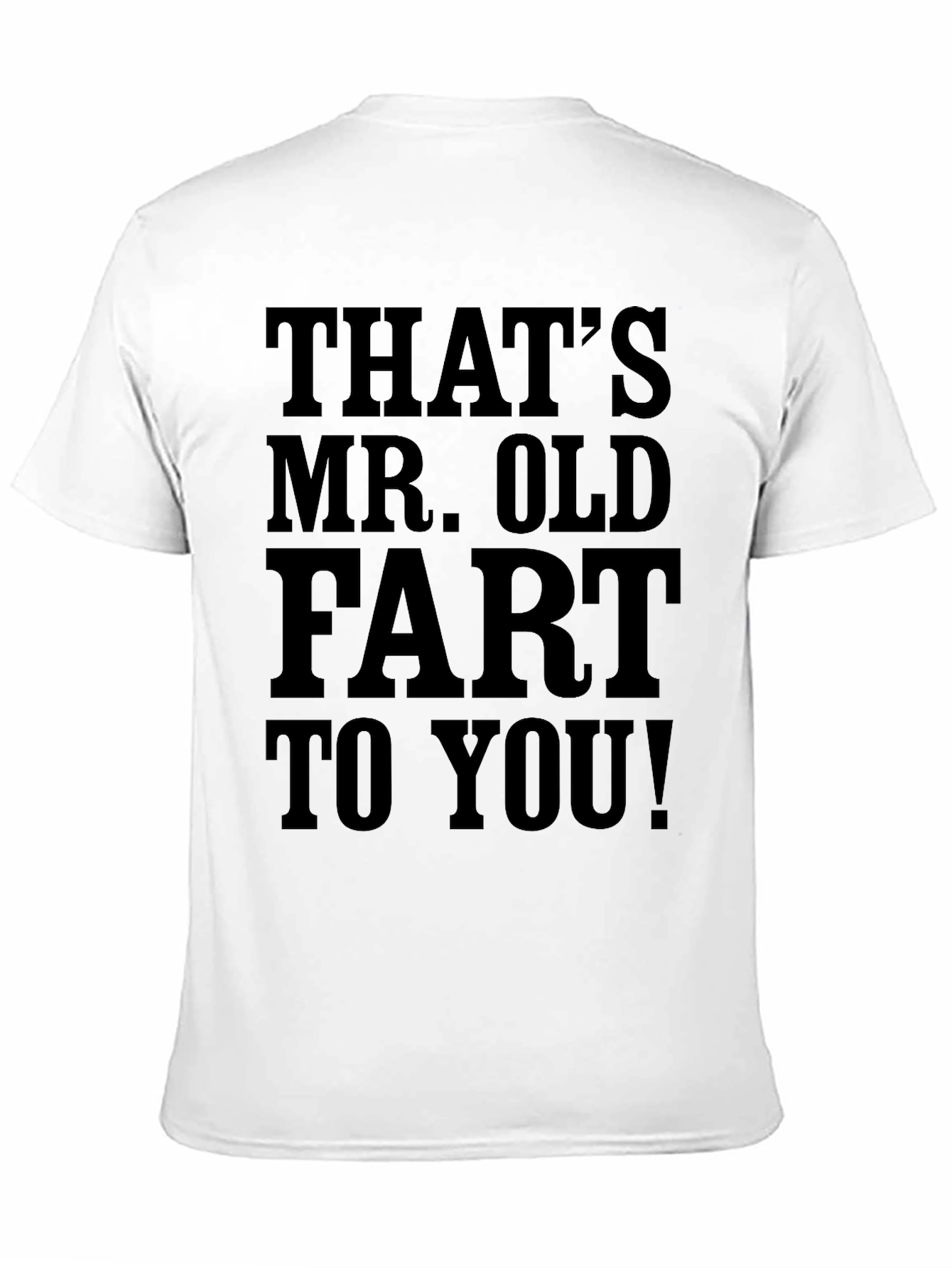 Funny Mr. Old Fart Black Graphic T-Shirt