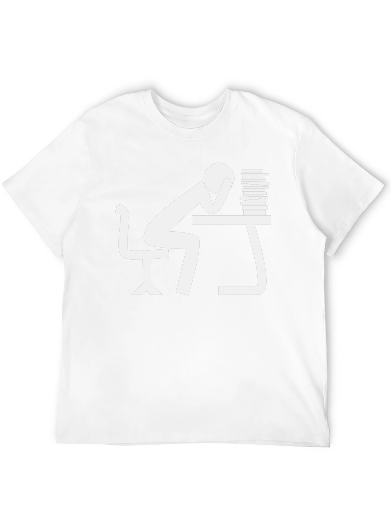 Stressed Student Black T-Shirt - Bookworm Style