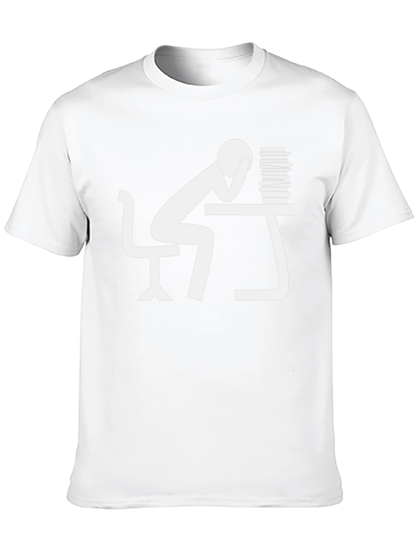 Stressed Student Black T-Shirt - Bookworm Style