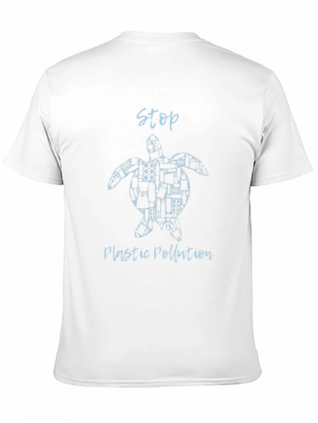 Stop Plastic Pollution Turtle Graphic Tee - Black