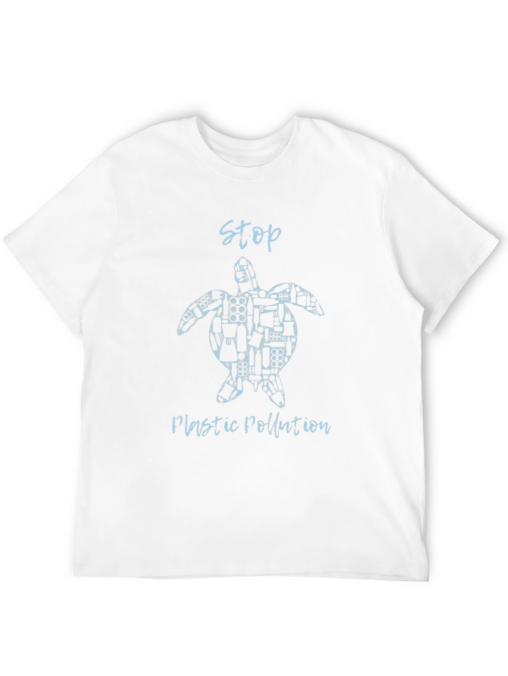 Stop Plastic Pollution Turtle Graphic Tee - Black