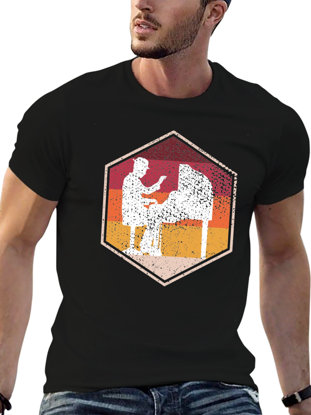 Retro Pinball Machine Graphic T-Shirt