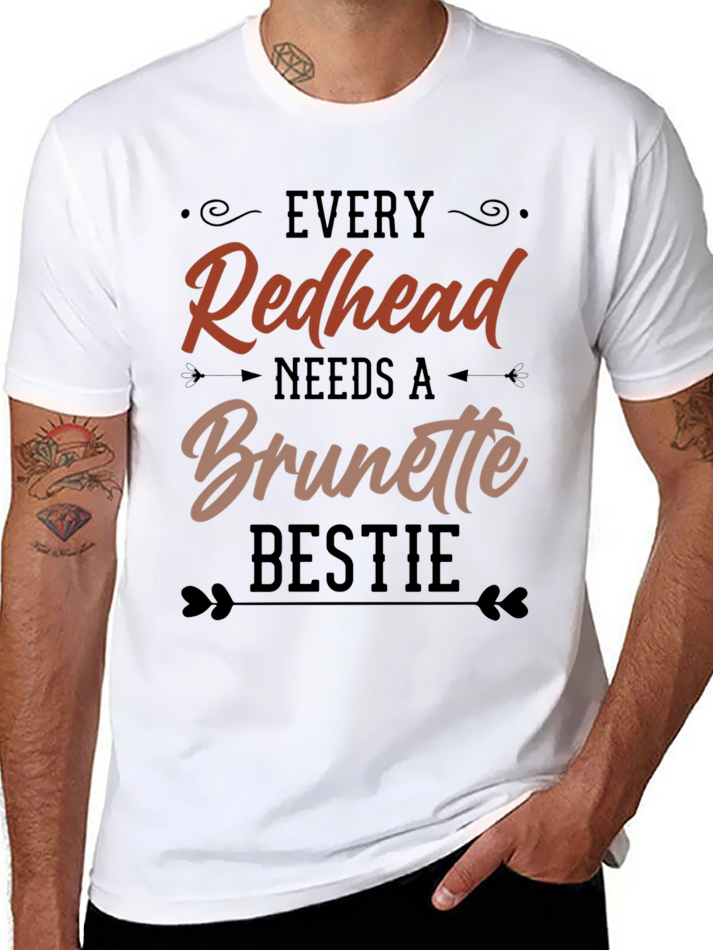 Redhead Brunette Bestie Graphic Tee