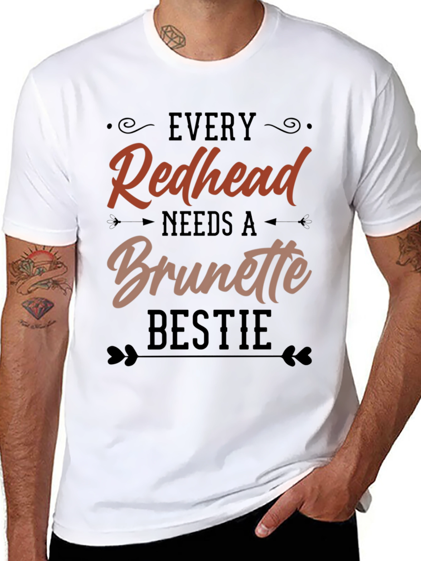 Redhead Brunette Bestie Graphic Tee
