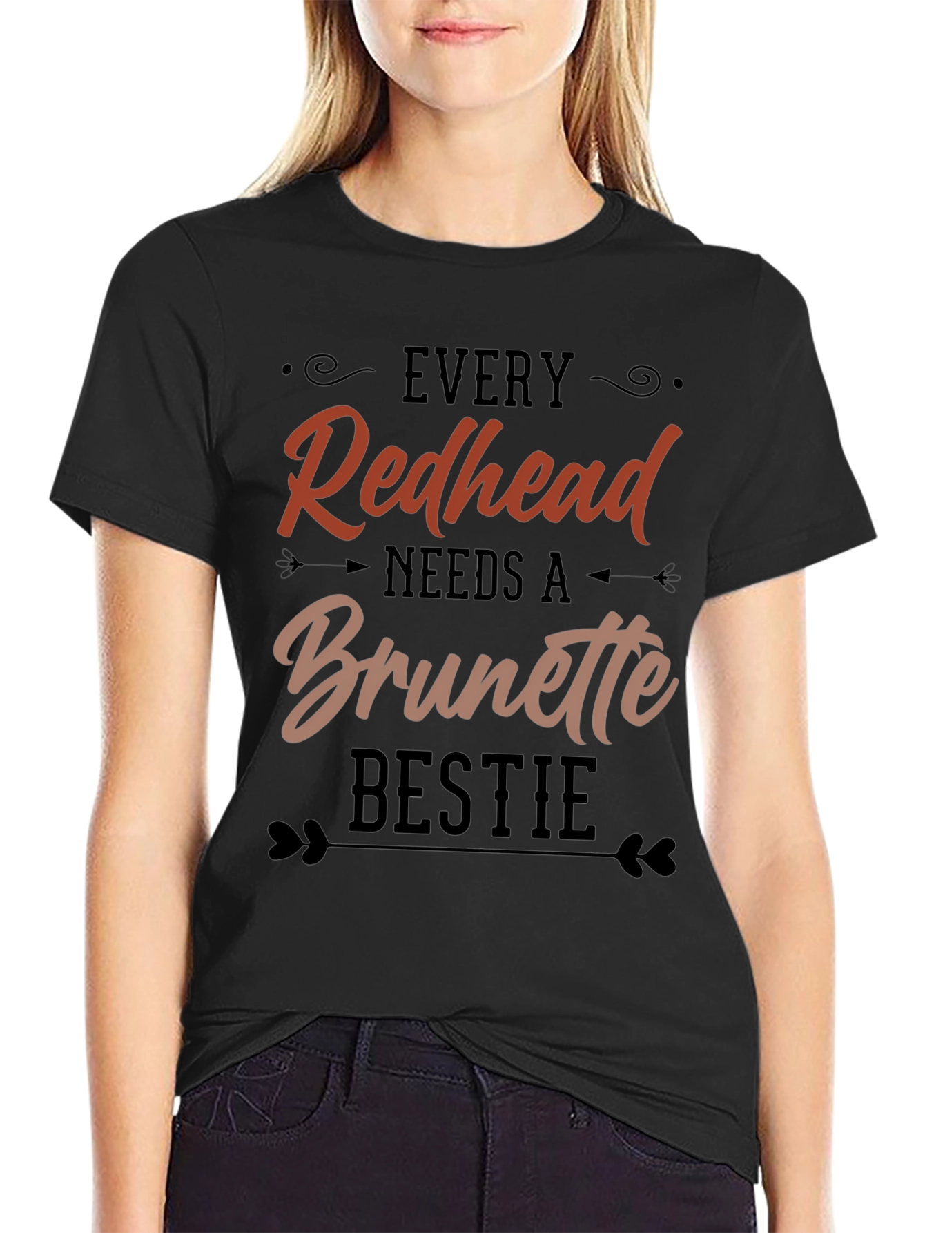 Redhead Brunette Bestie Graphic Tee