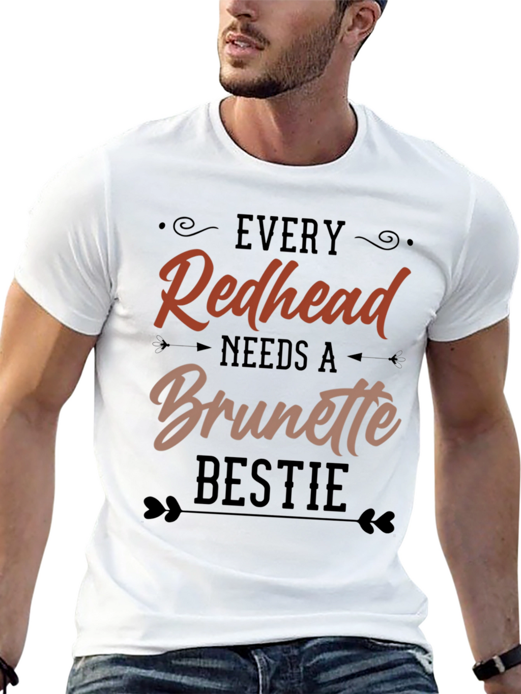 Redhead Brunette Bestie Graphic Tee
