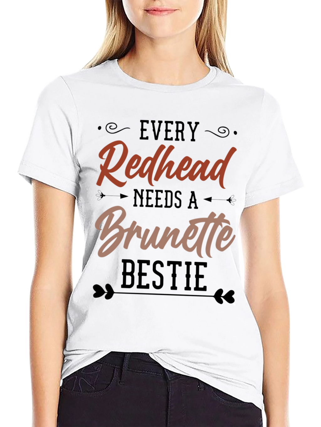 Redhead Brunette Bestie Graphic Tee
