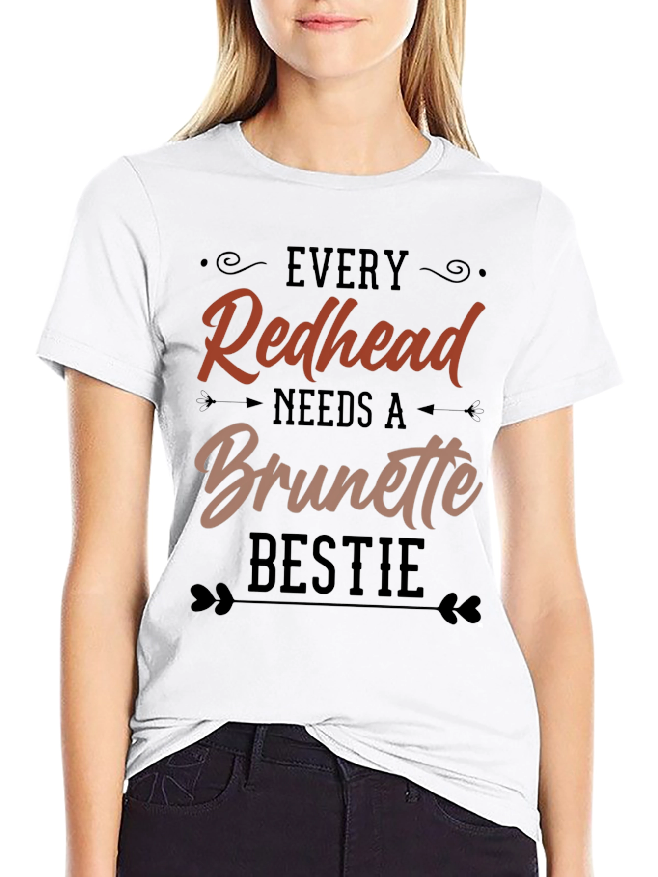 Redhead Brunette Bestie Graphic Tee