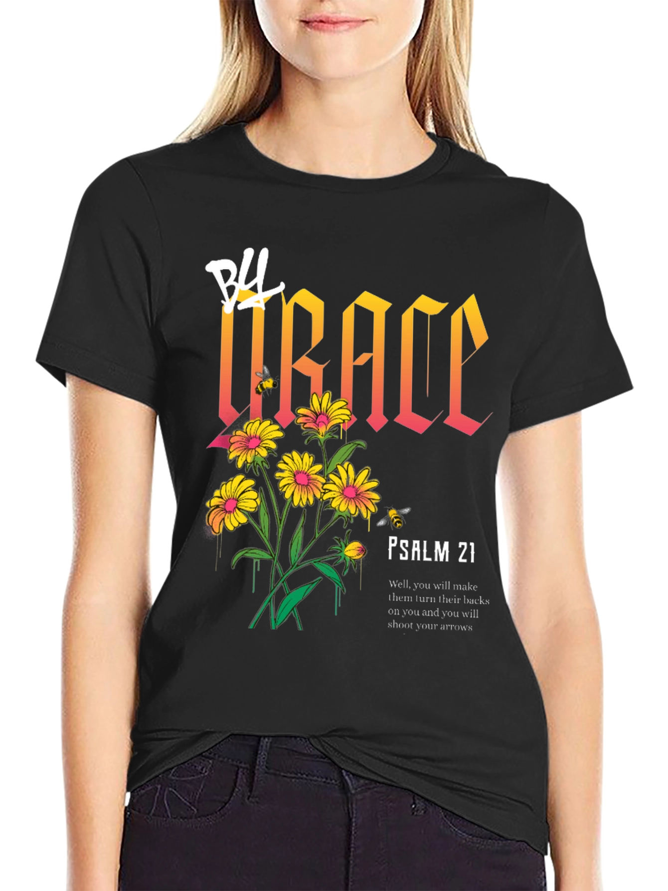Grace Floral Graphic Print T-Shirt