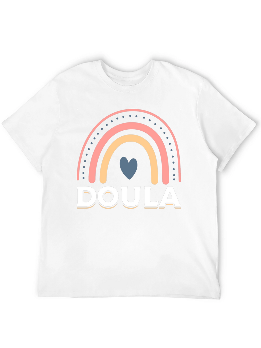 Doula Rainbow Heart T-Shirt Supportive Labor Assistant