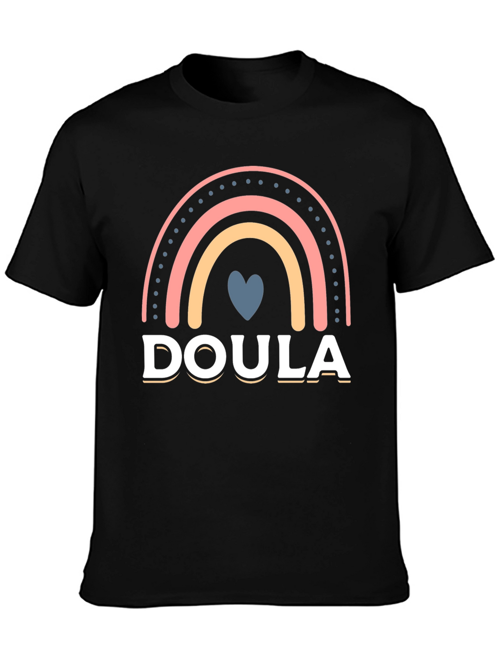 Doula Rainbow Heart T-Shirt Supportive Labor Assistant