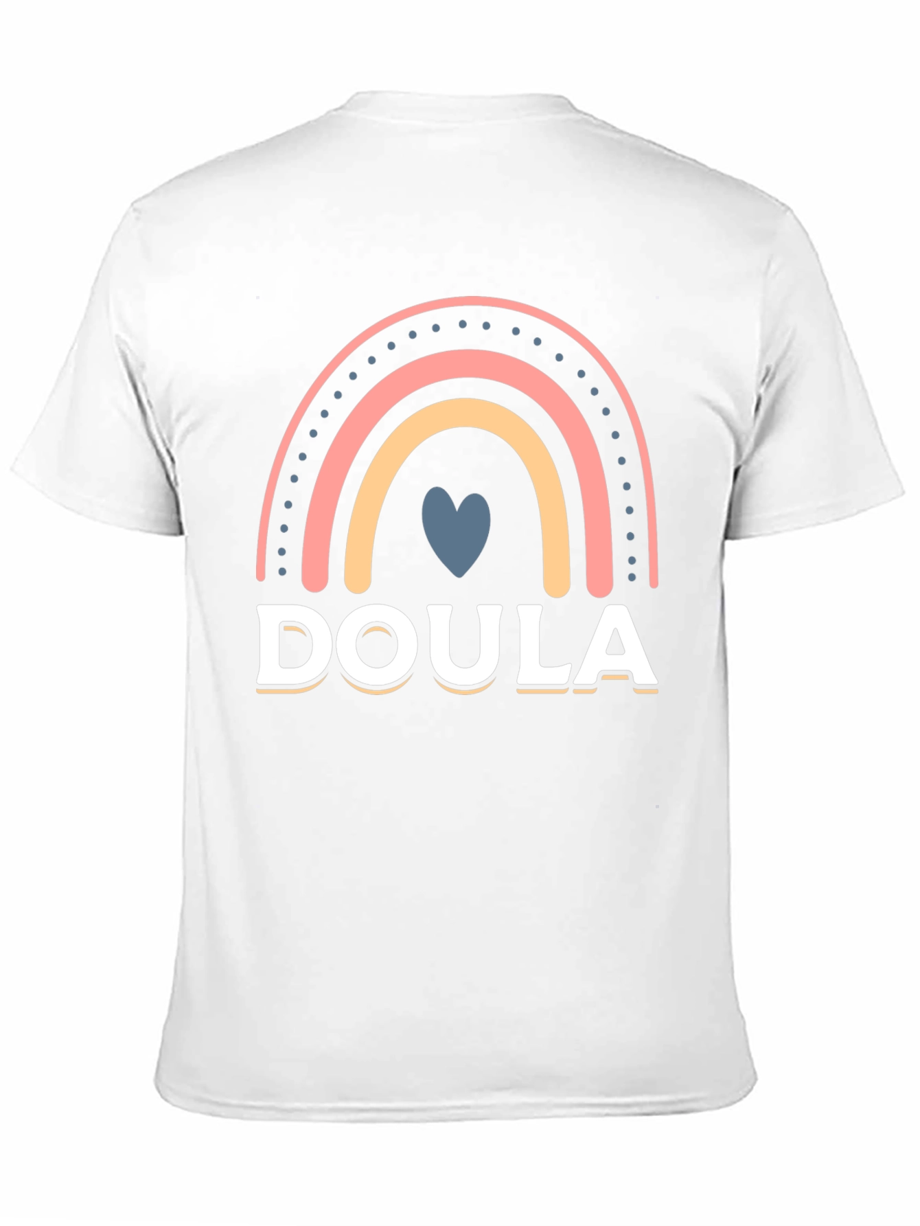 Doula Rainbow Heart T-Shirt Supportive Labor Assistant