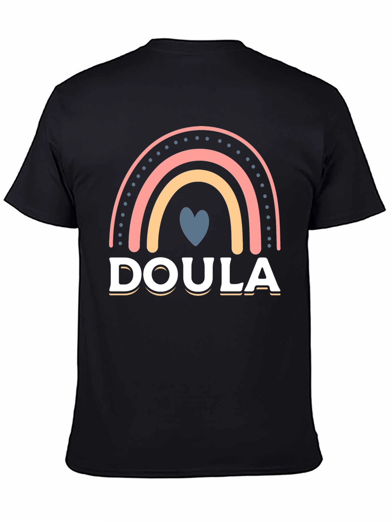 Doula Rainbow Heart T-Shirt Supportive Labor Assistant