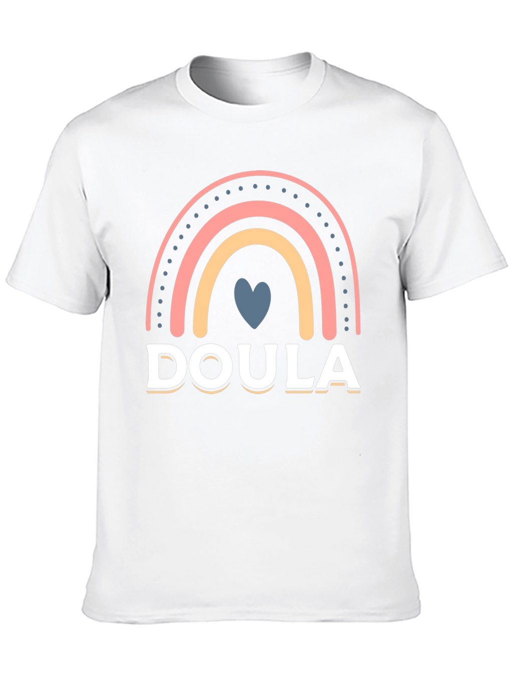 Doula Rainbow Heart T-Shirt Supportive Labor Assistant