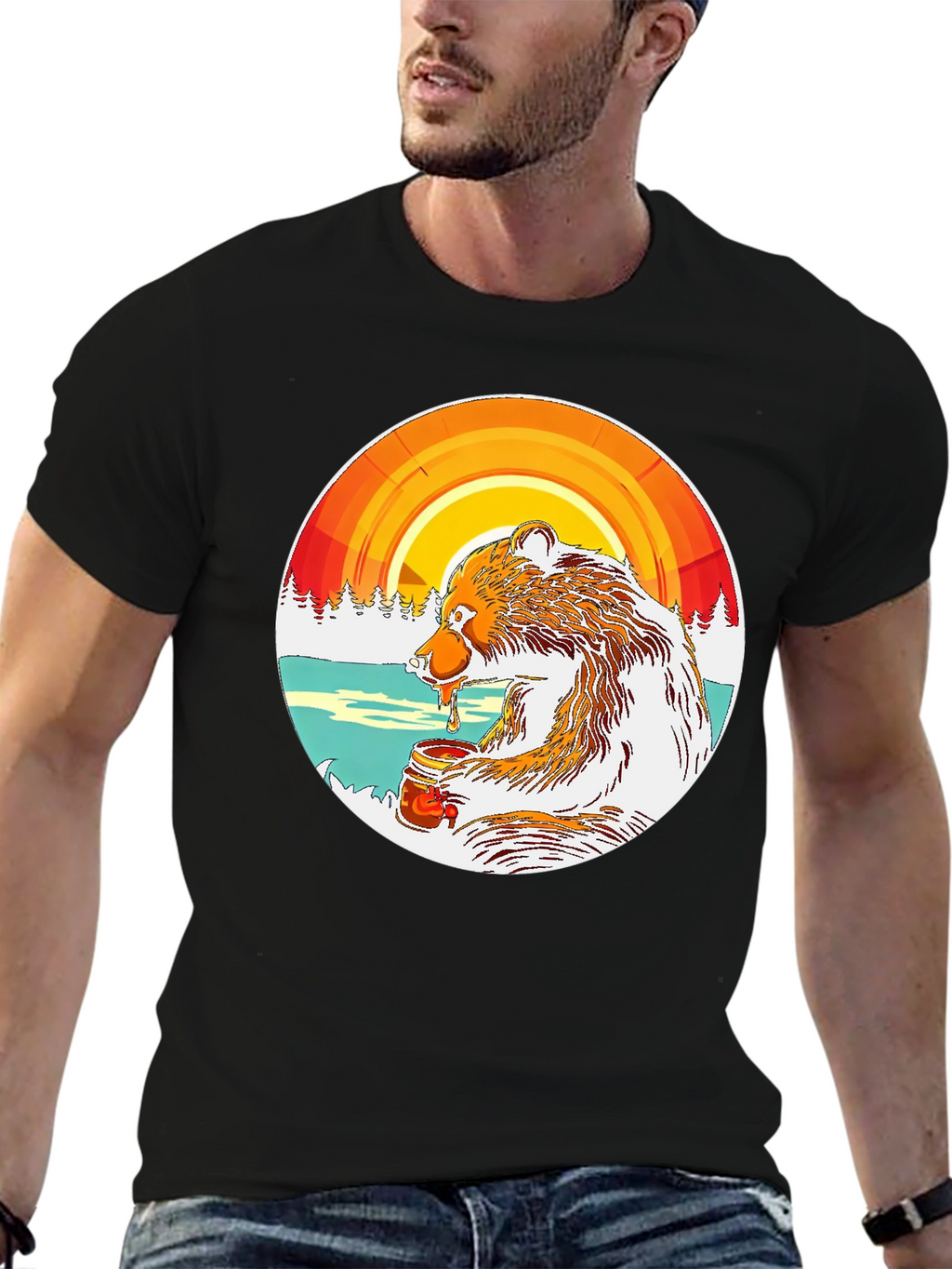 Bear with Honey Graphic Tee