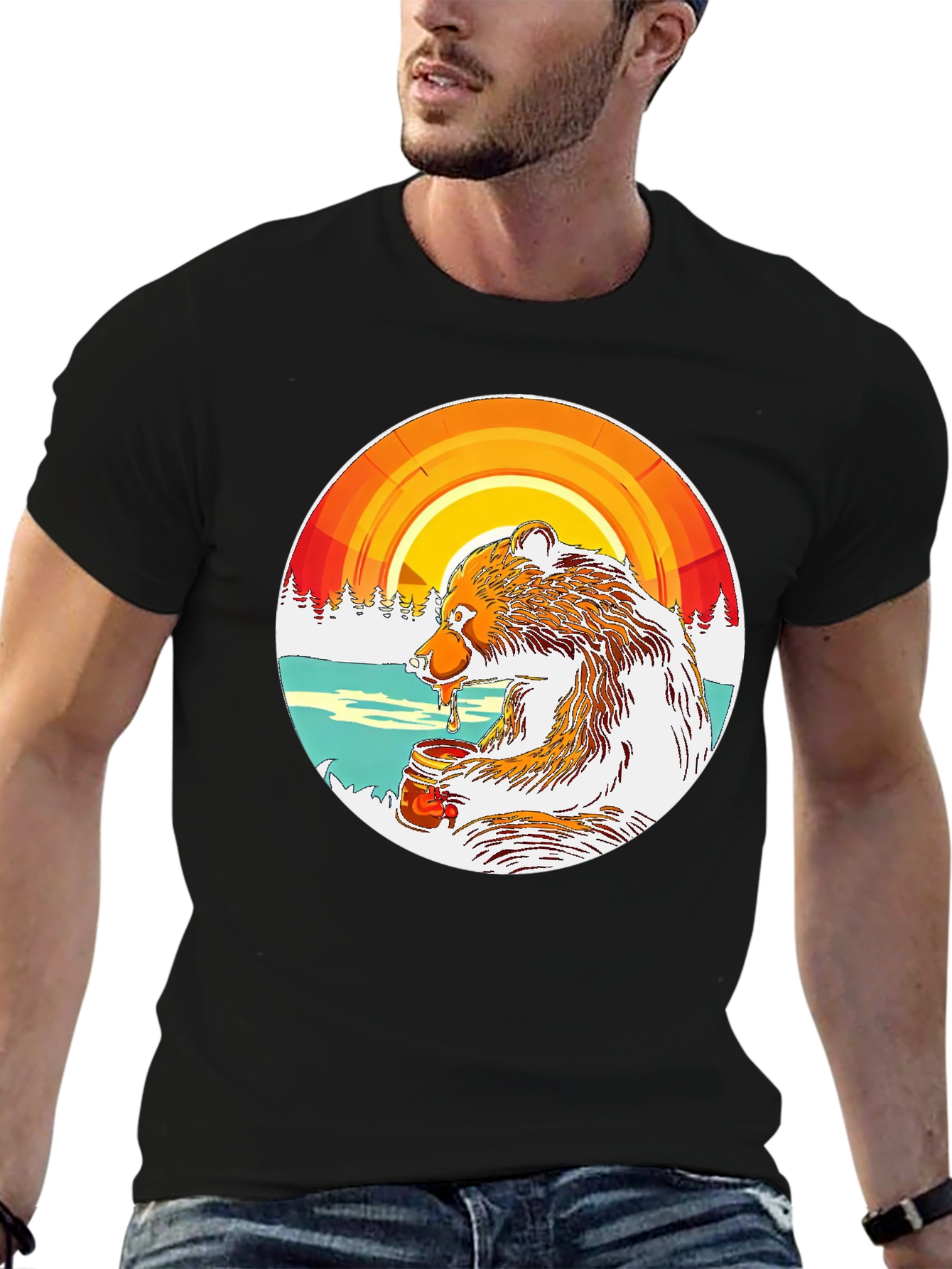 Bear with Honey Graphic Tee