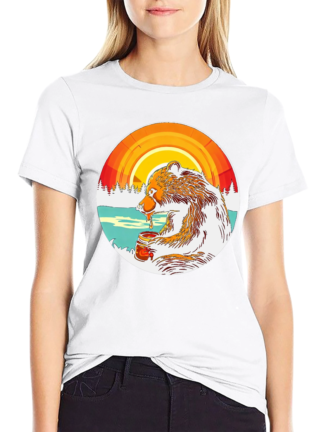 Bear with Honey Graphic Tee