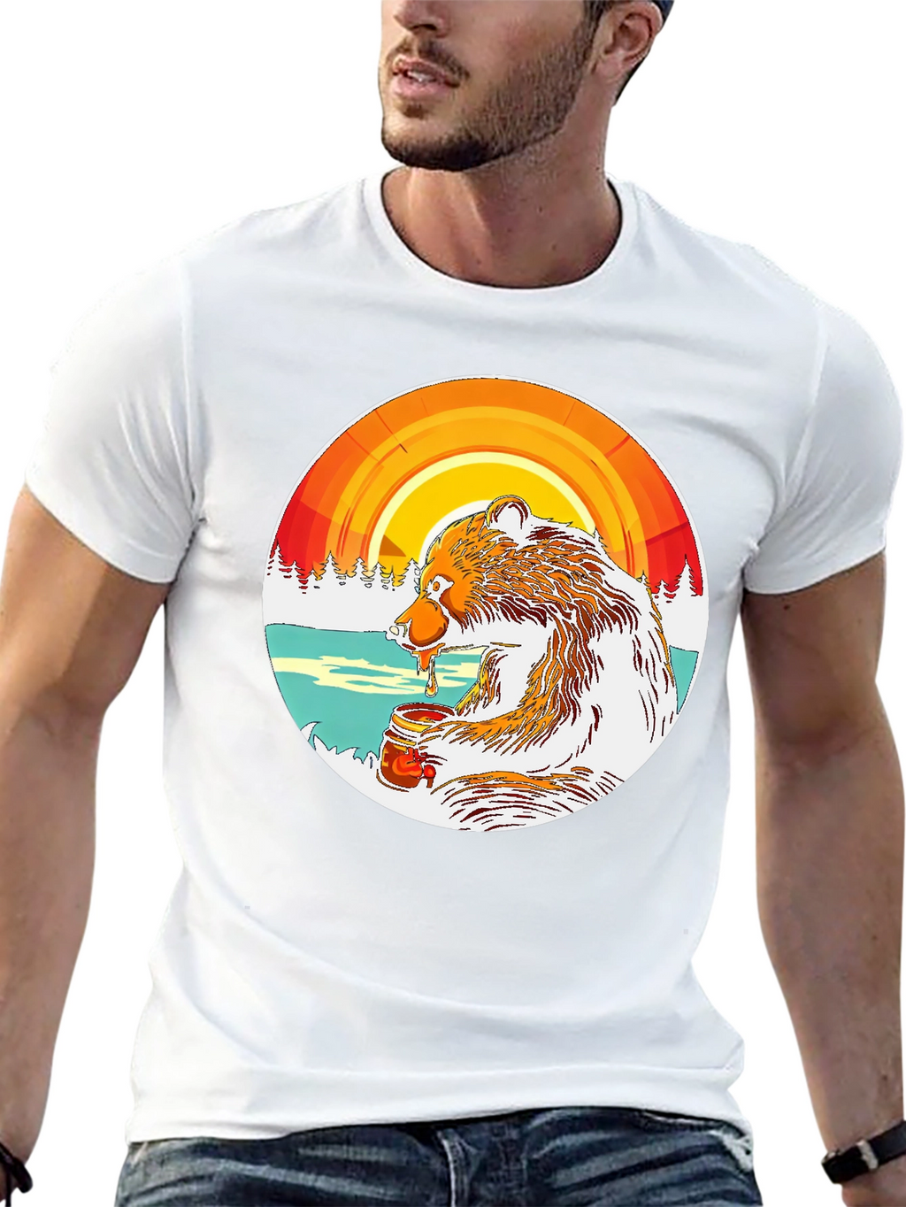 Bear with Honey Graphic Tee