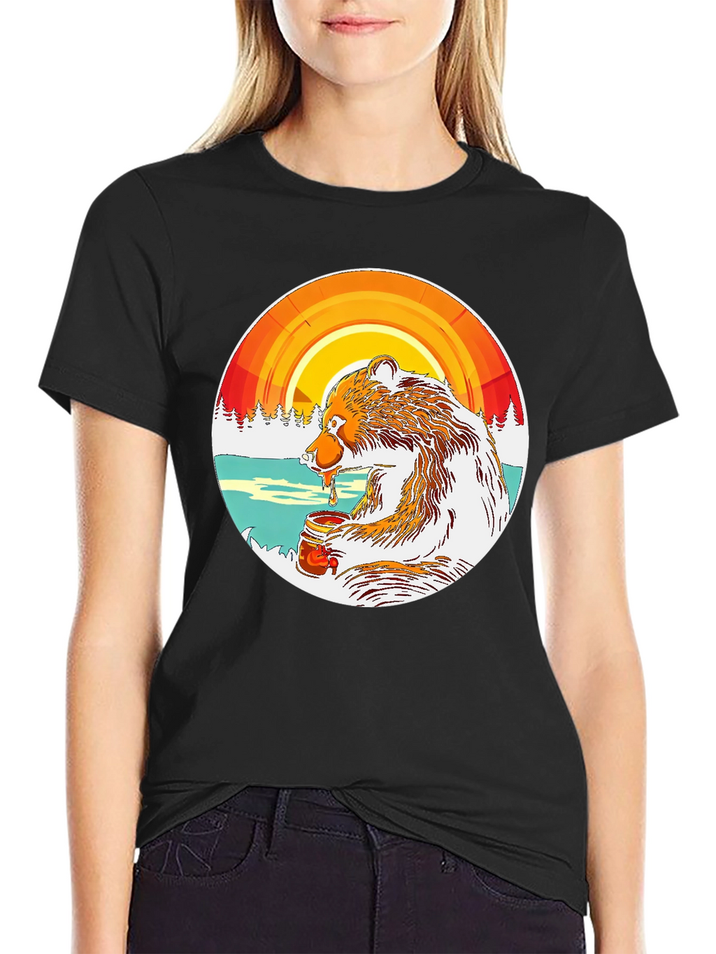 Bear with Honey Graphic Tee