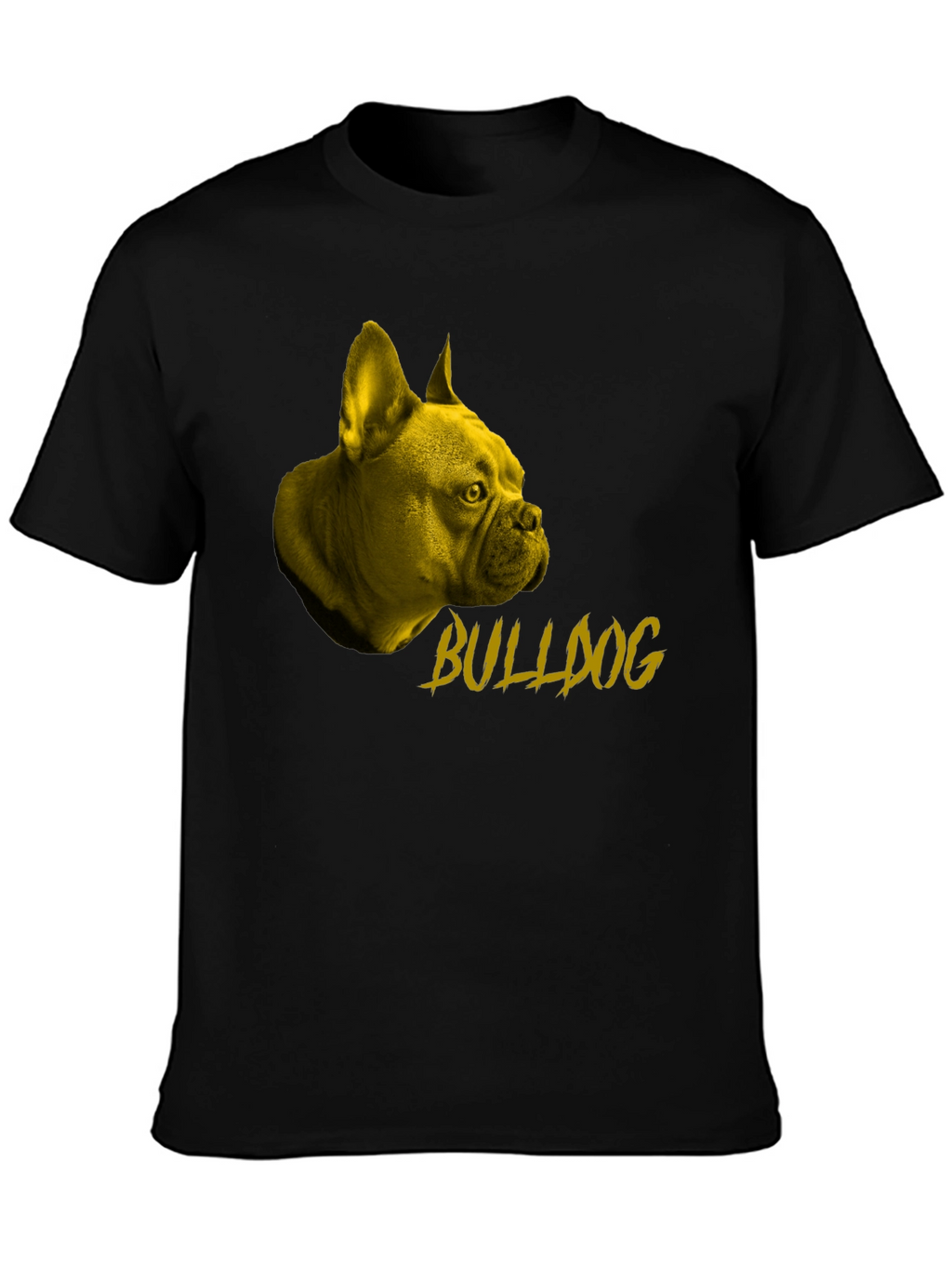 Bulldog Graphic Tee - Stylish Black Cotton T-Shirt