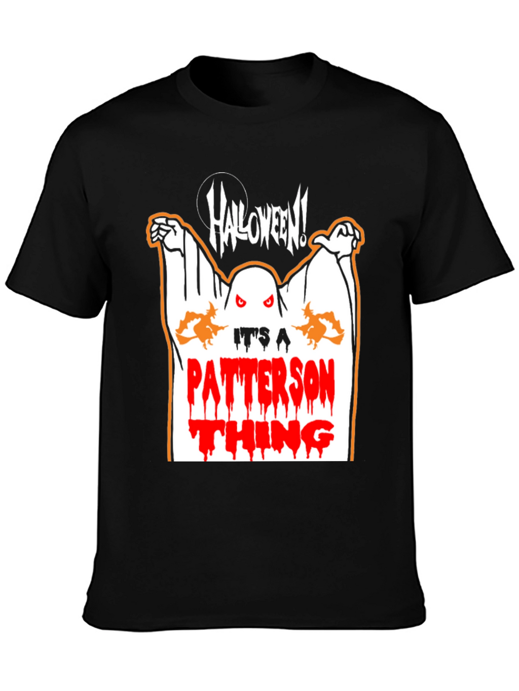 Halloween Patterson Thing Black Graphic Tee