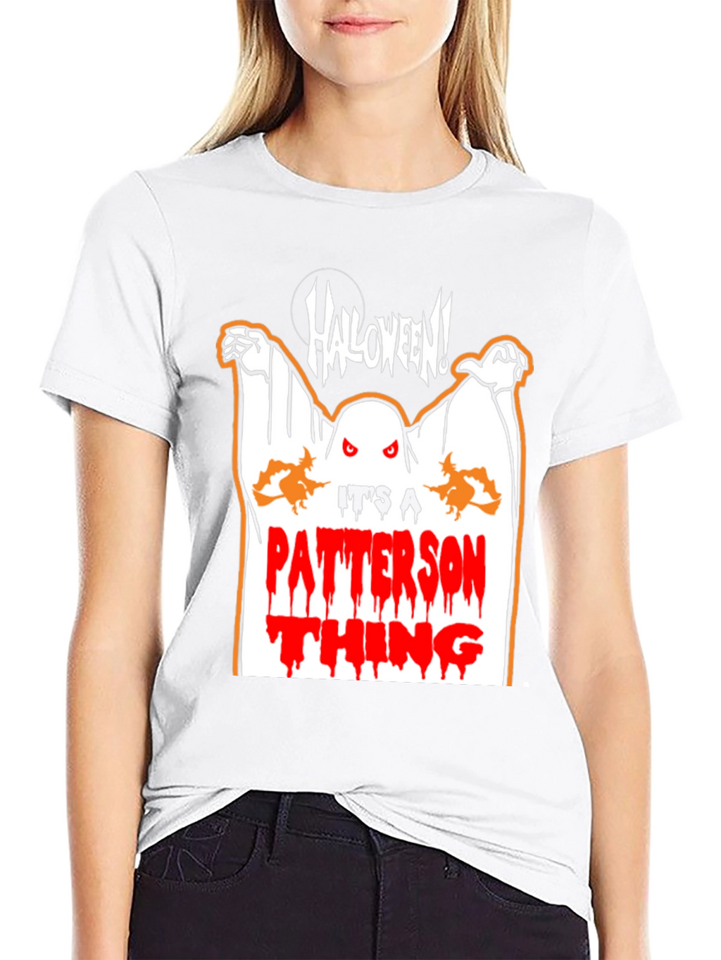 Halloween Patterson Thing Black Graphic Tee
