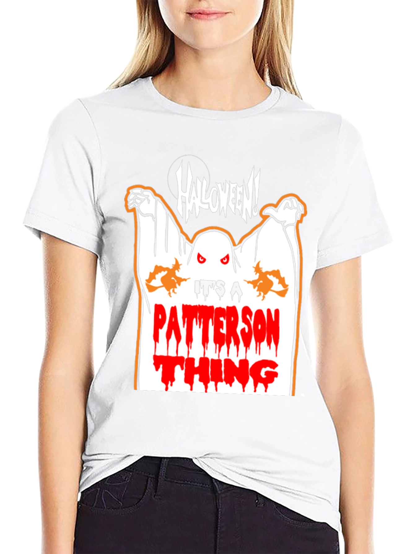 Halloween Patterson Thing Black Graphic Tee