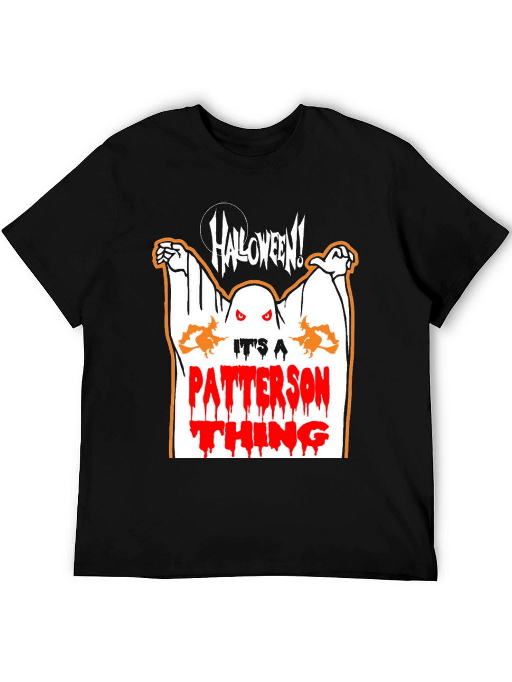 Halloween Patterson Thing Black Graphic Tee