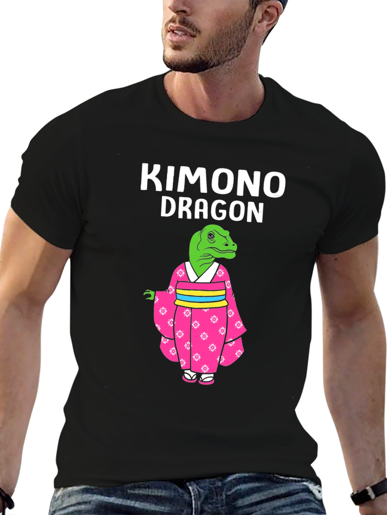 Kimono Dragon Graphic T-Shirt