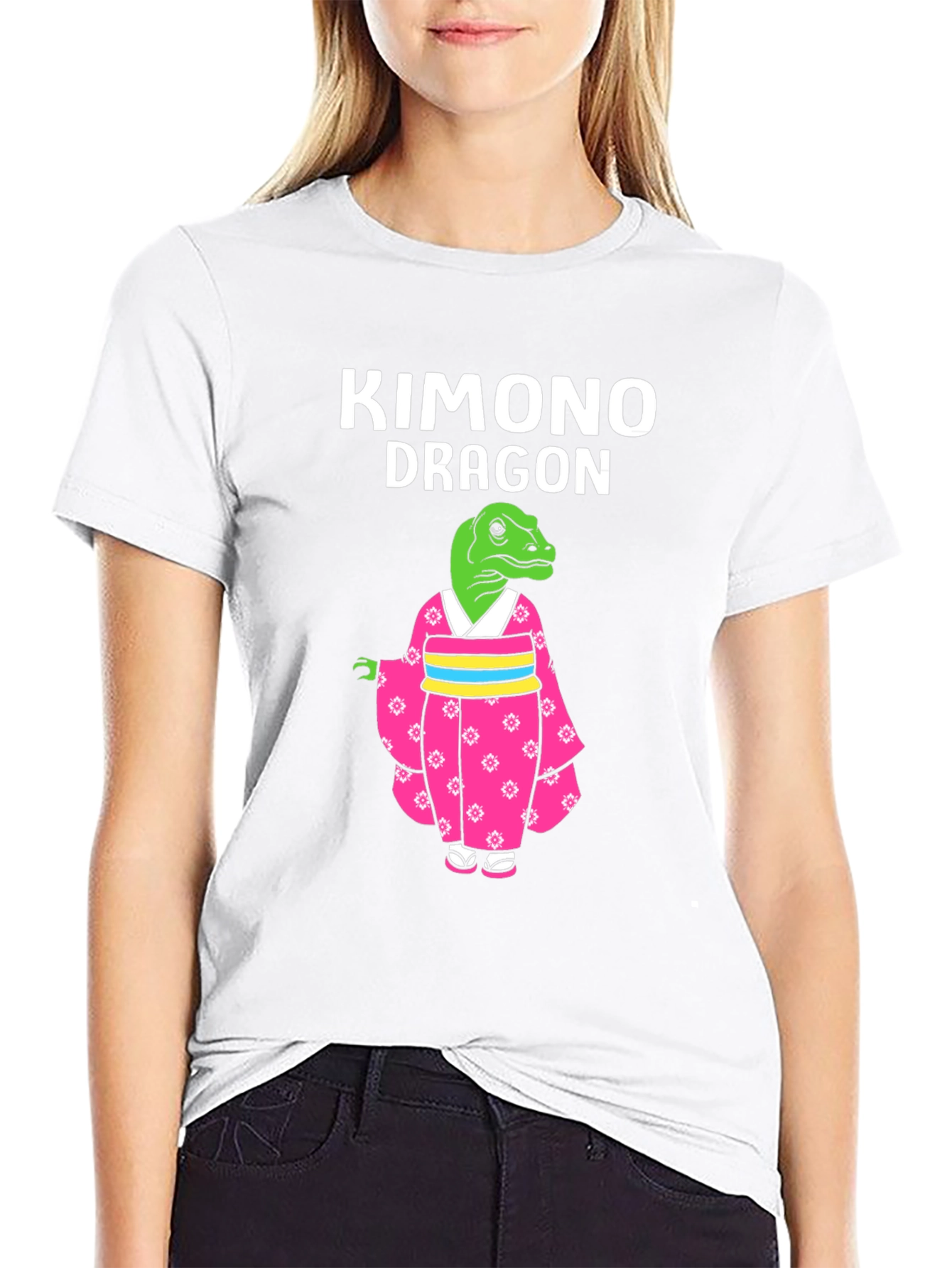 Kimono Dragon Graphic T-Shirt