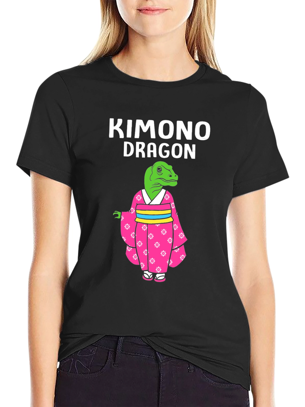 Kimono Dragon Graphic T-Shirt