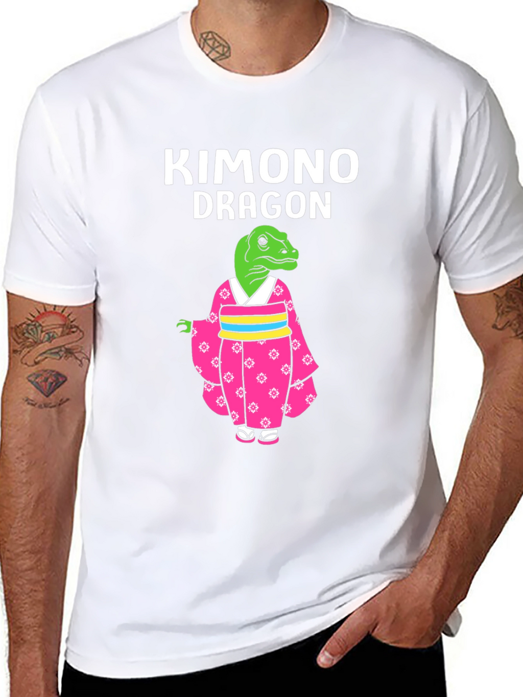 Kimono Dragon Graphic T-Shirt