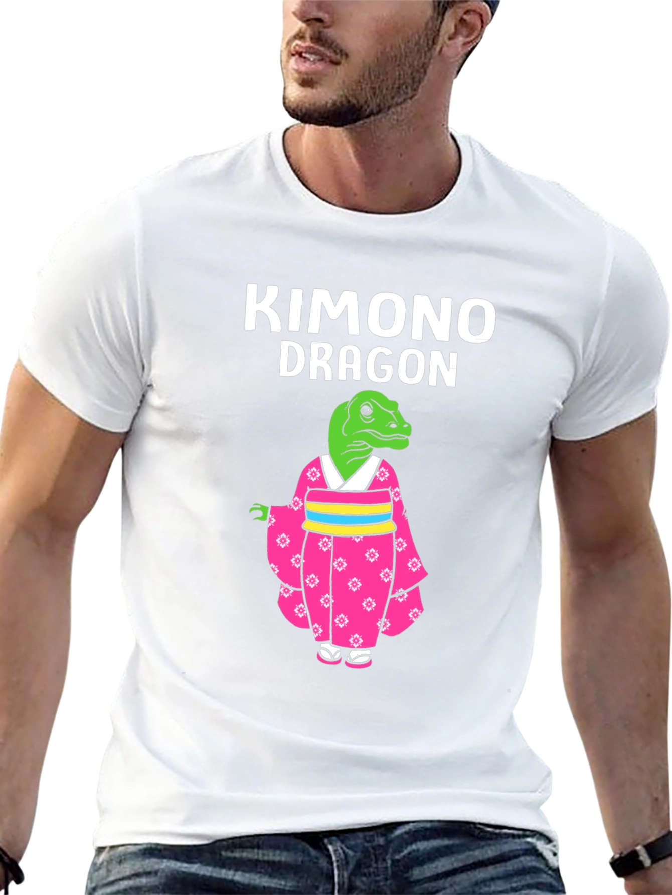 Kimono Dragon Graphic T-Shirt