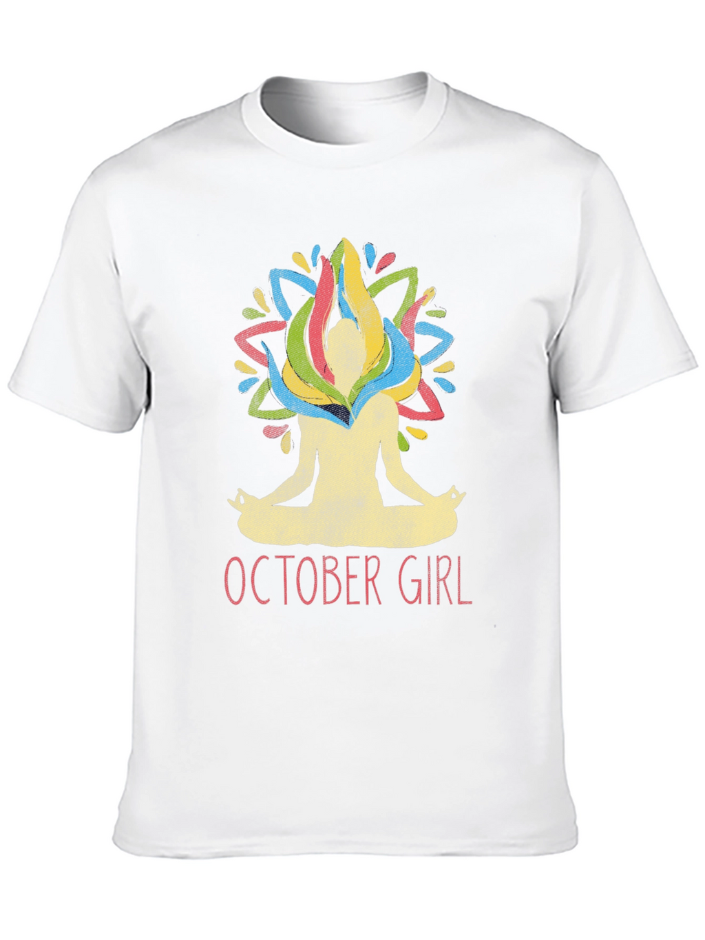 October Girl Yoga Lotus Pose T-Shirt