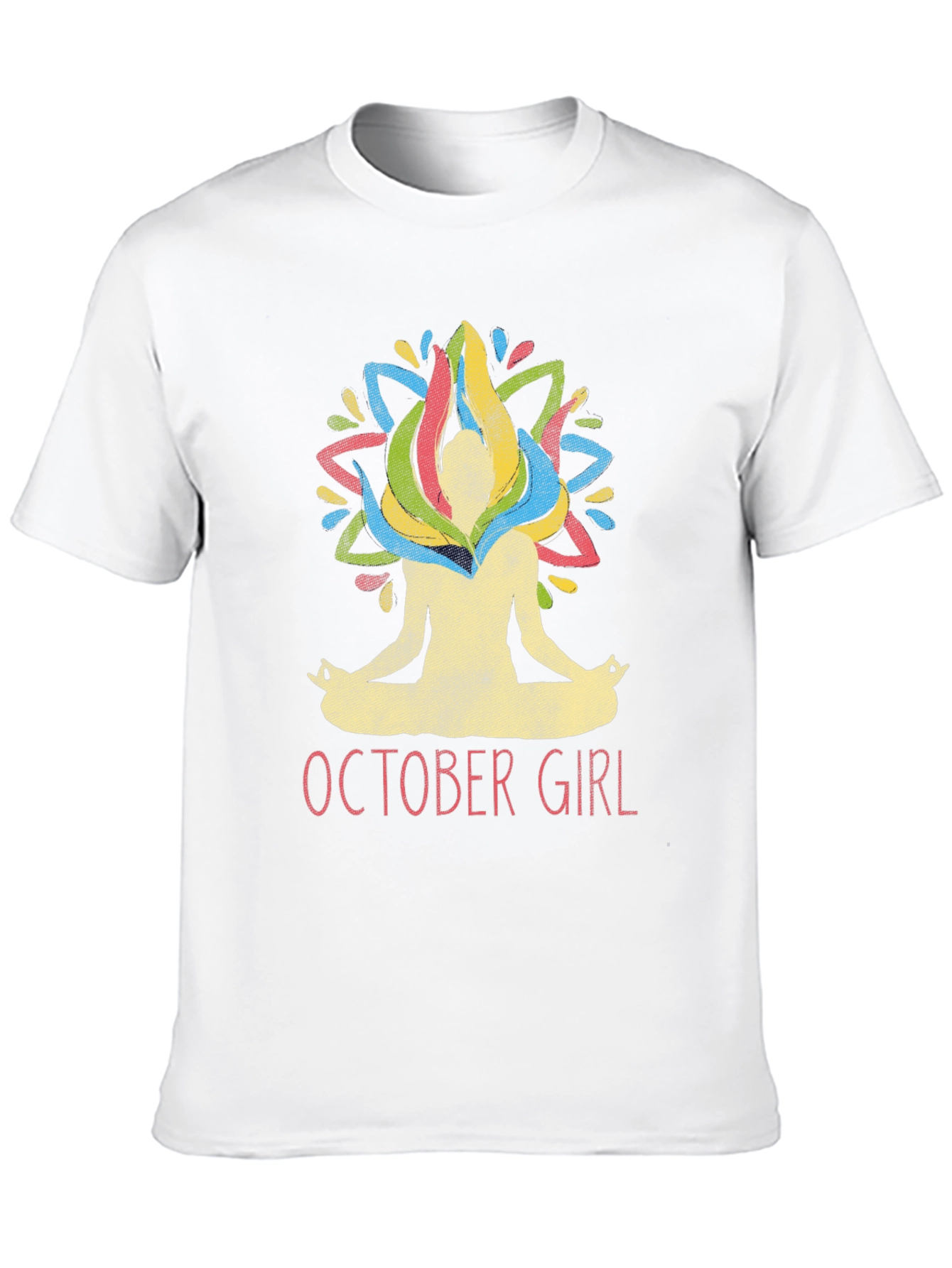 October Girl Yoga Lotus Pose T-Shirt