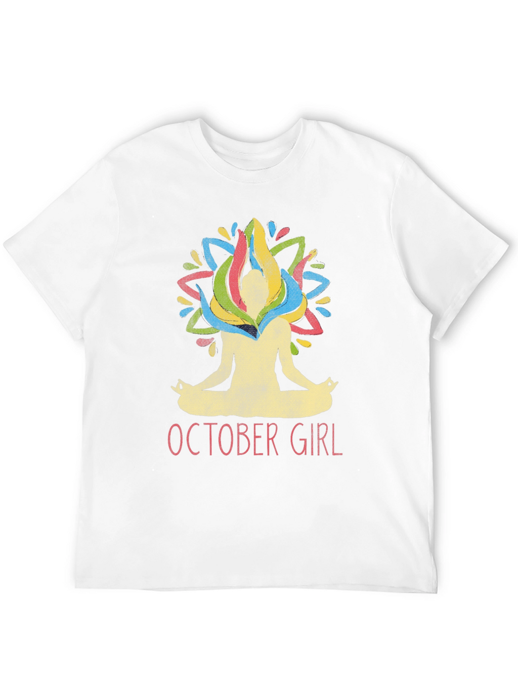 October Girl Yoga Lotus Pose T-Shirt