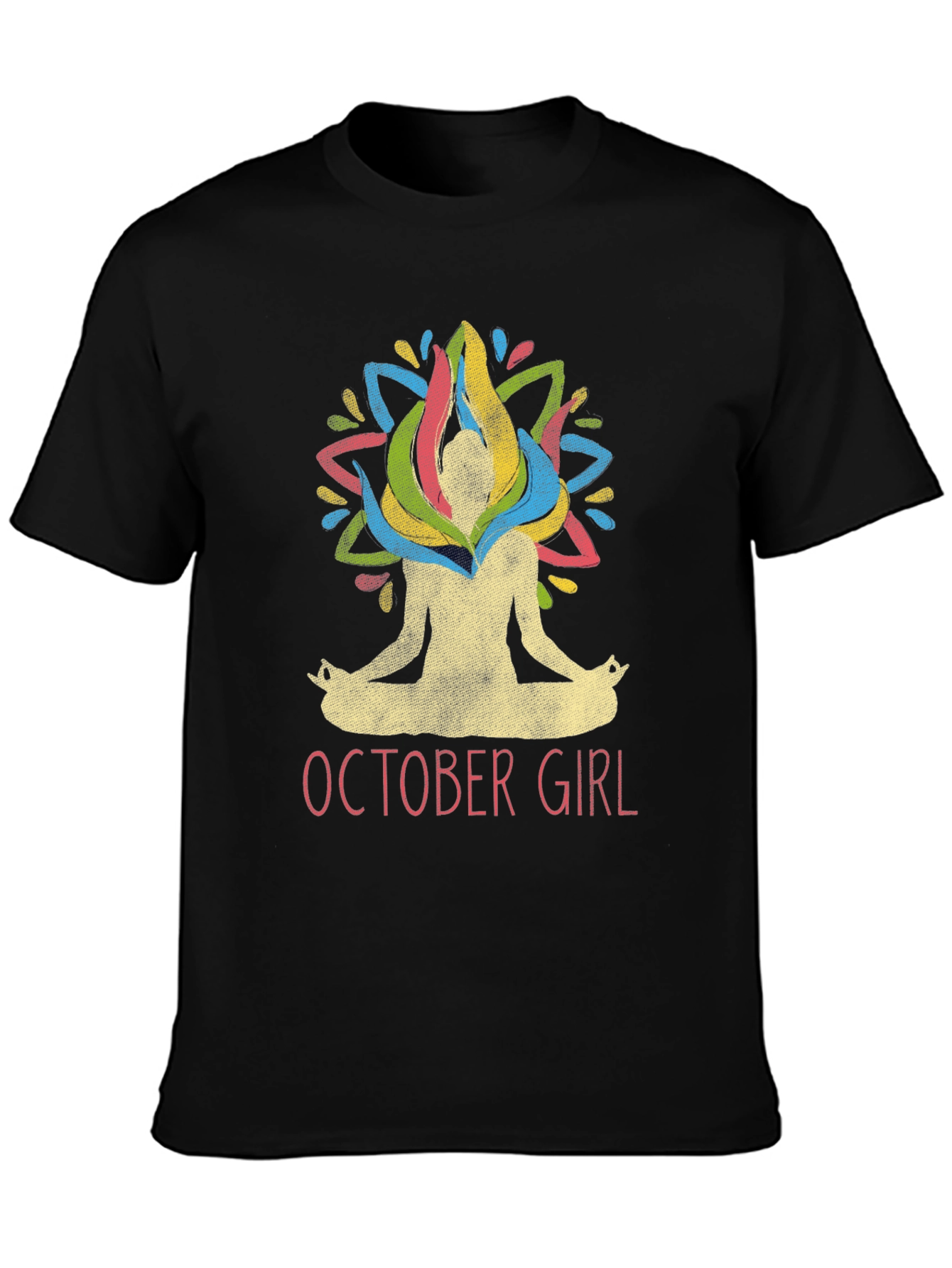 October Girl Yoga Lotus Pose T-Shirt