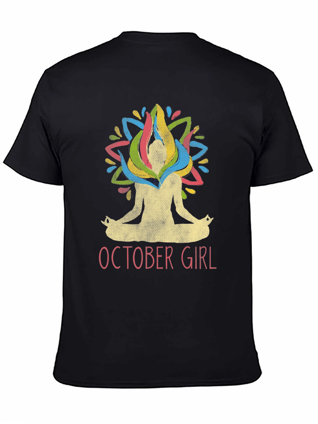 October Girl Yoga Lotus Pose T-Shirt