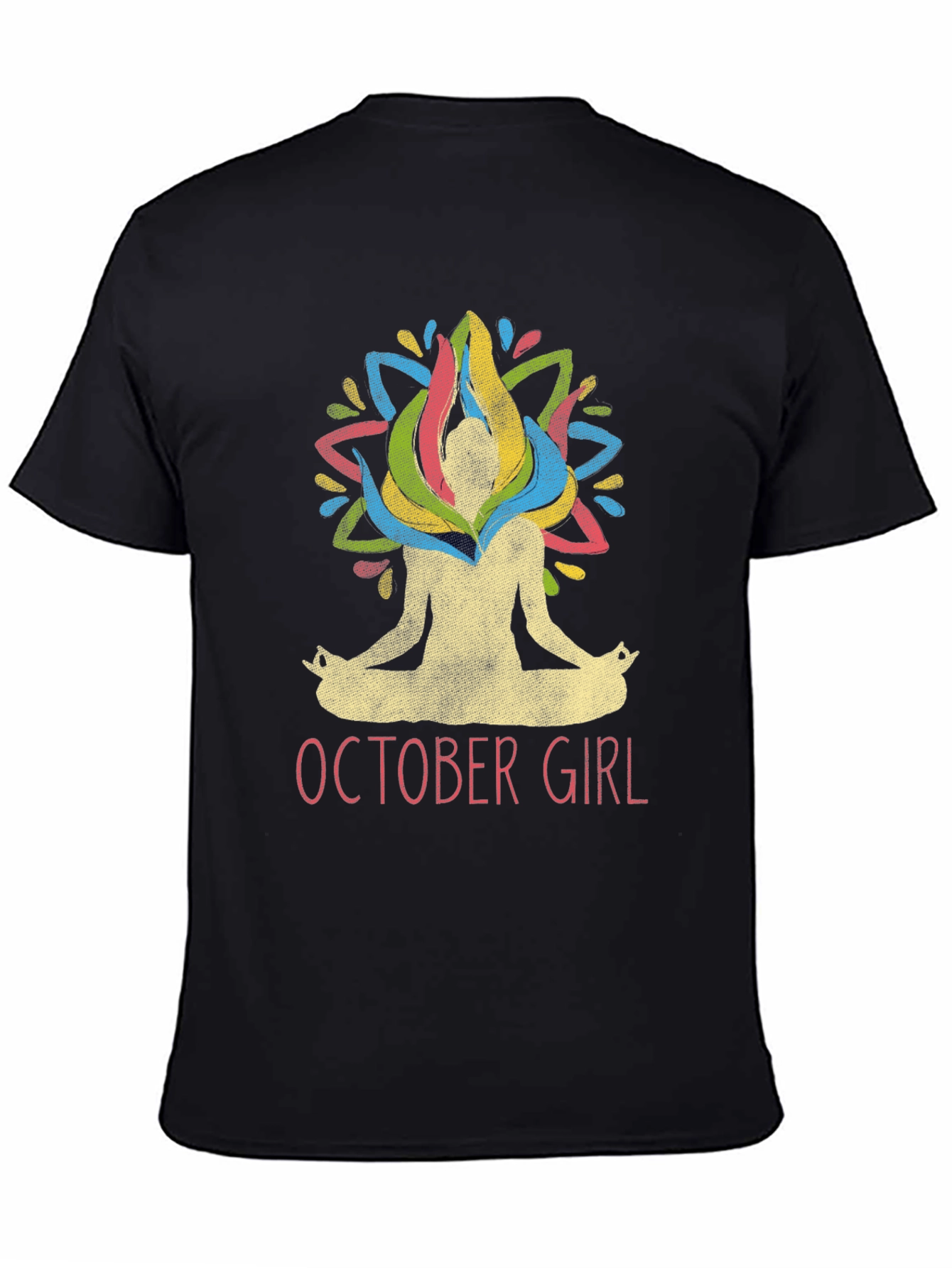 October Girl Yoga Lotus Pose T-Shirt