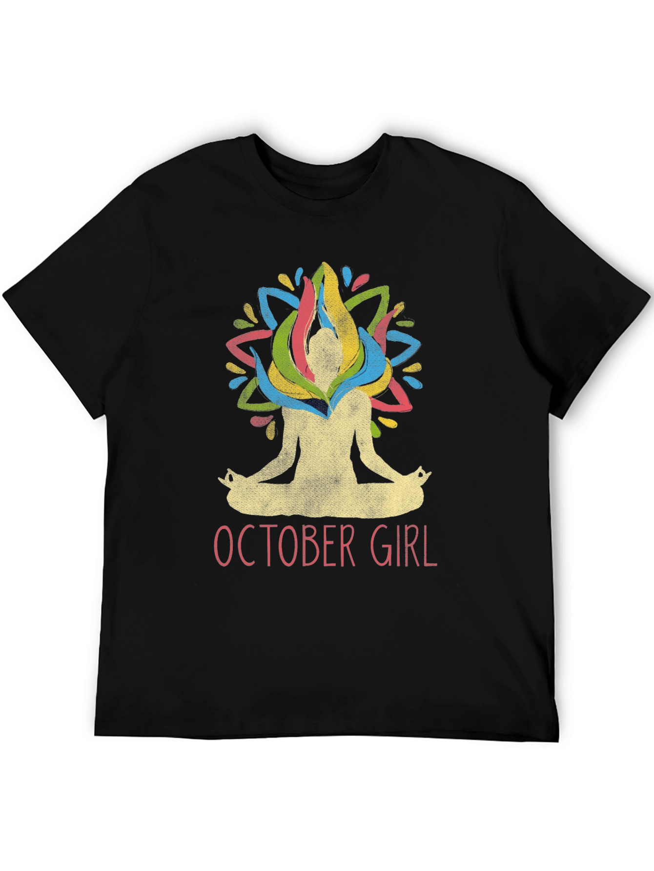 October Girl Yoga Lotus Pose T-Shirt