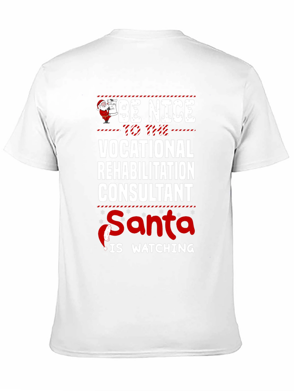 Vocational Rehab Consultant Santa Watching T-Shirt