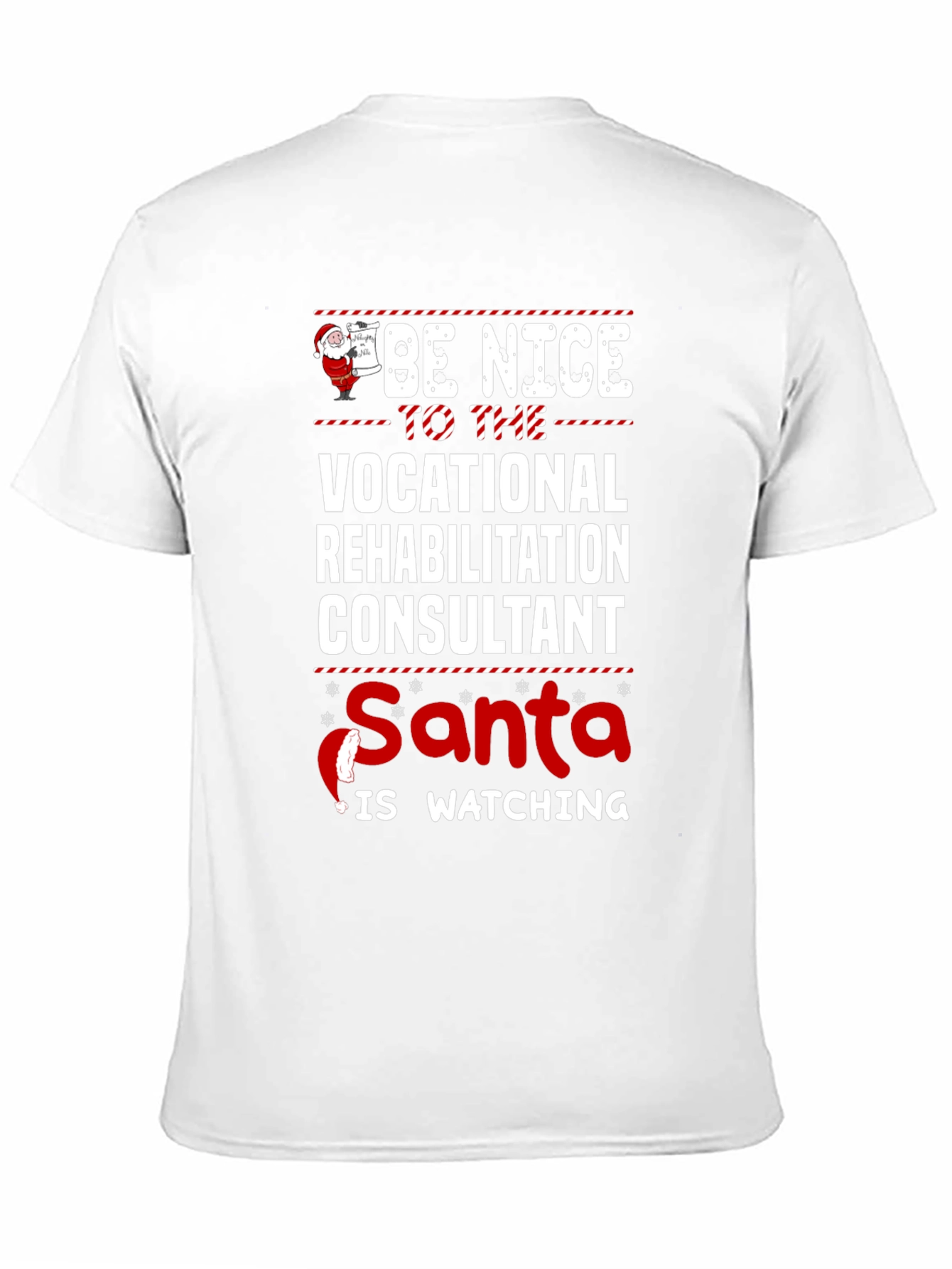 Vocational Rehab Consultant Santa Watching T-Shirt