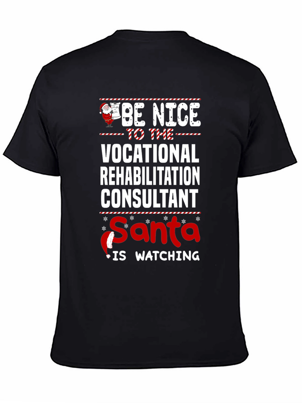 Vocational Rehab Consultant Santa Watching T-Shirt