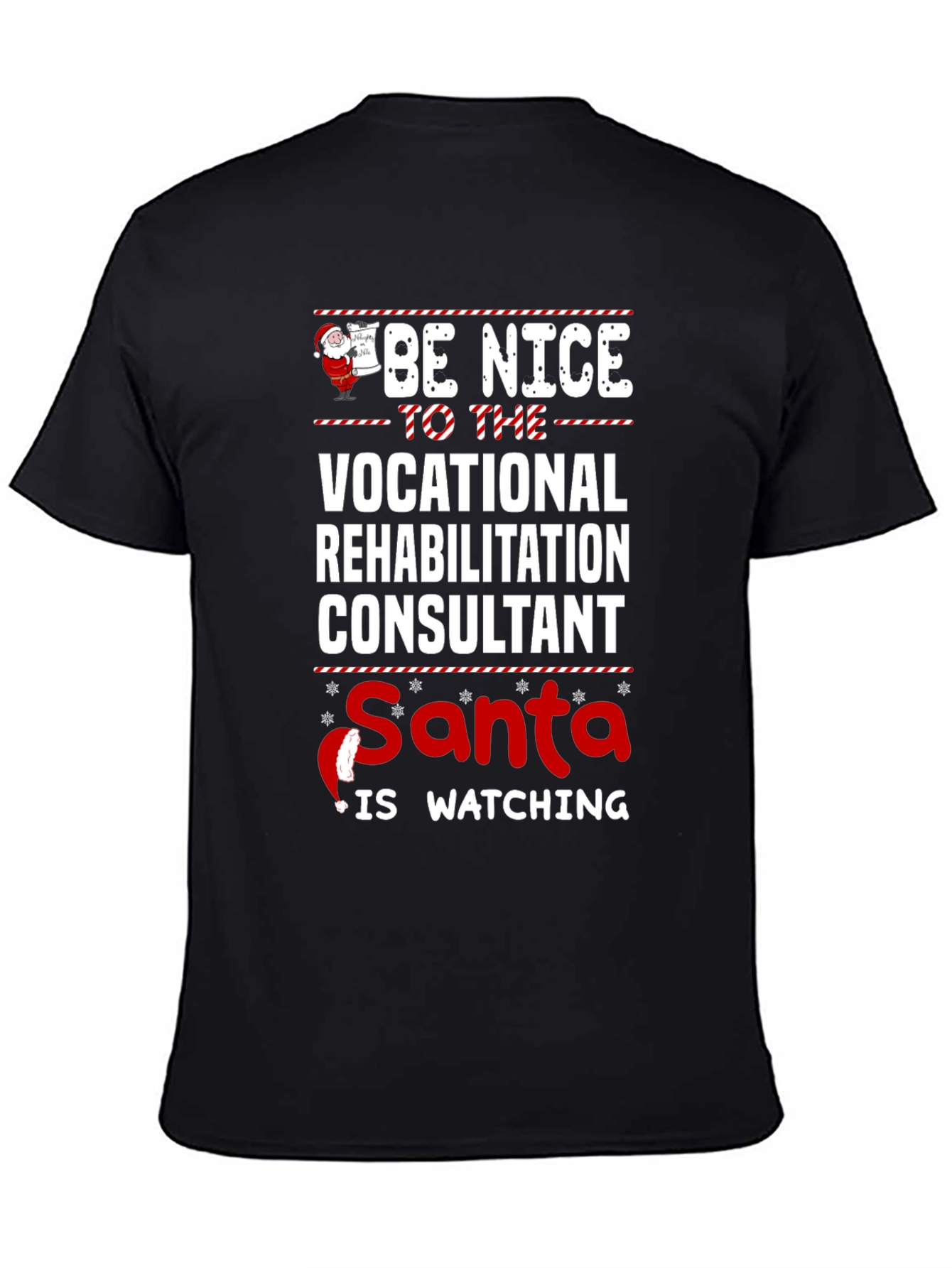 Vocational Rehab Consultant Santa Watching T-Shirt