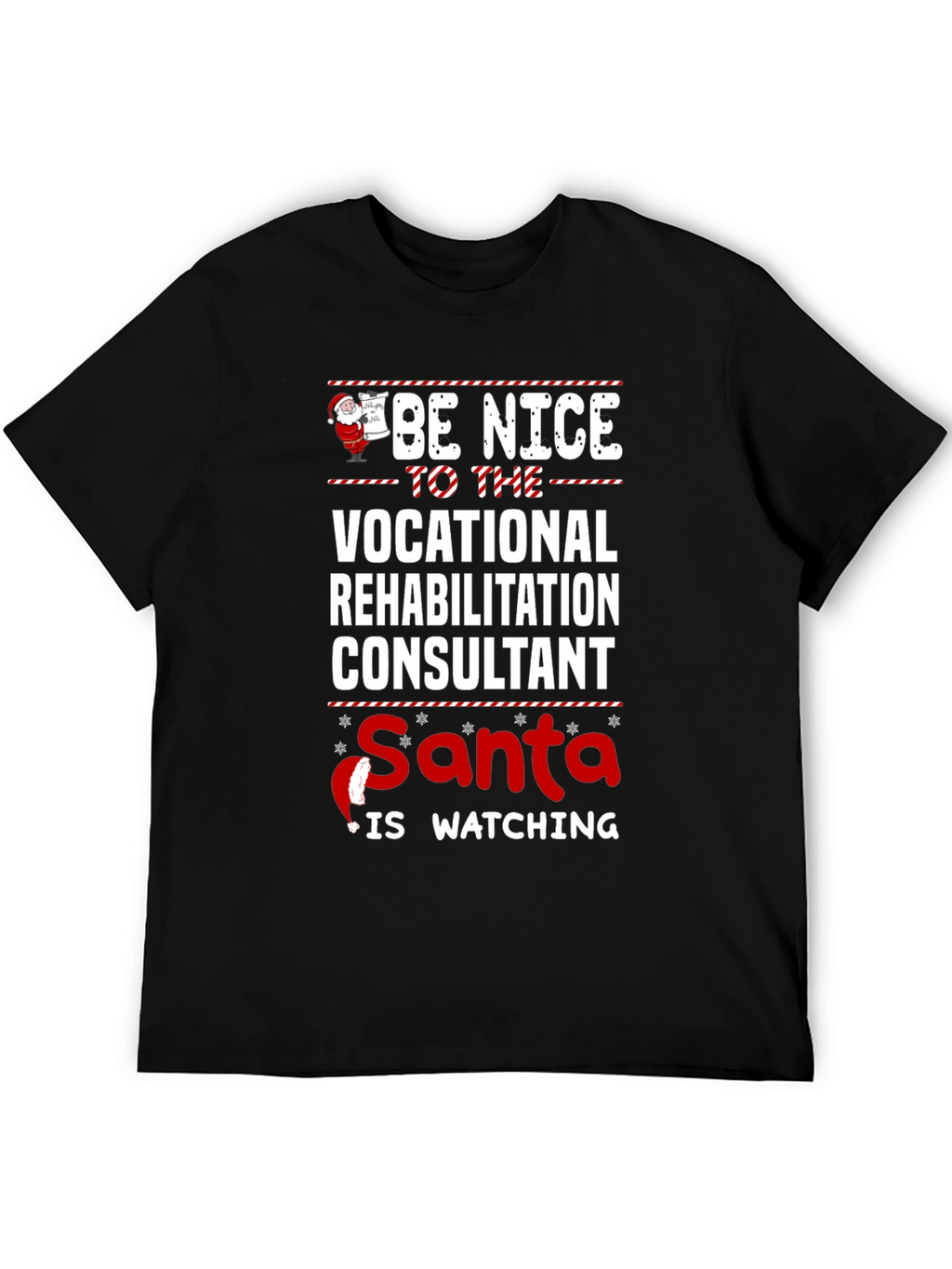 Vocational Rehab Consultant Santa Watching T-Shirt