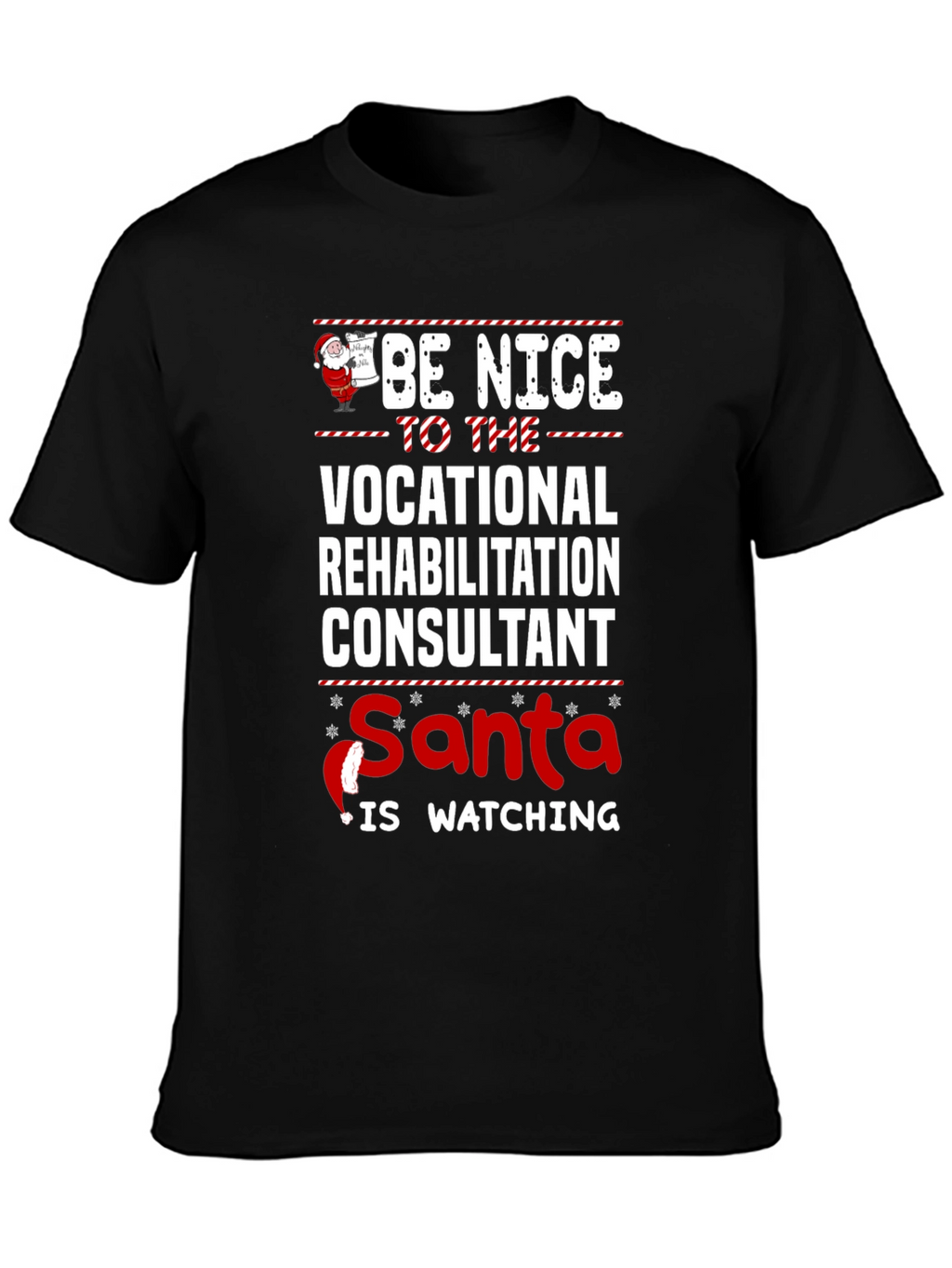 Vocational Rehab Consultant Santa Watching T-Shirt